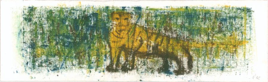 &Acirc;bbildung: Jeder Tag ein anderer Tiger, &Ouml;l auf Karton, 2002