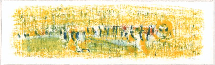 &Acirc;bbildung: Jeder Tag ein anderer Tiger, &Ouml;l auf Karton, 2002