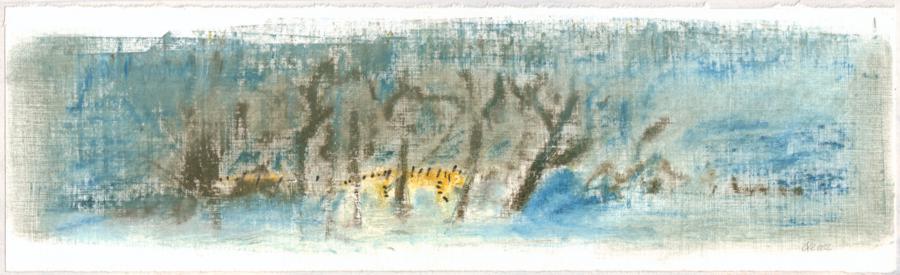 &Acirc;bbildung: Jeder Tag ein anderer Tiger, &Ouml;l auf Karton, 2002