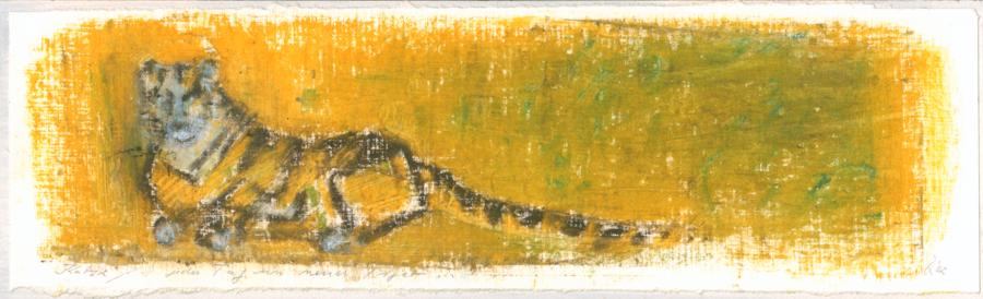&Acirc;bbildung: Jeder Tag ein anderer Tiger, &Ouml;l auf Karton, 2002